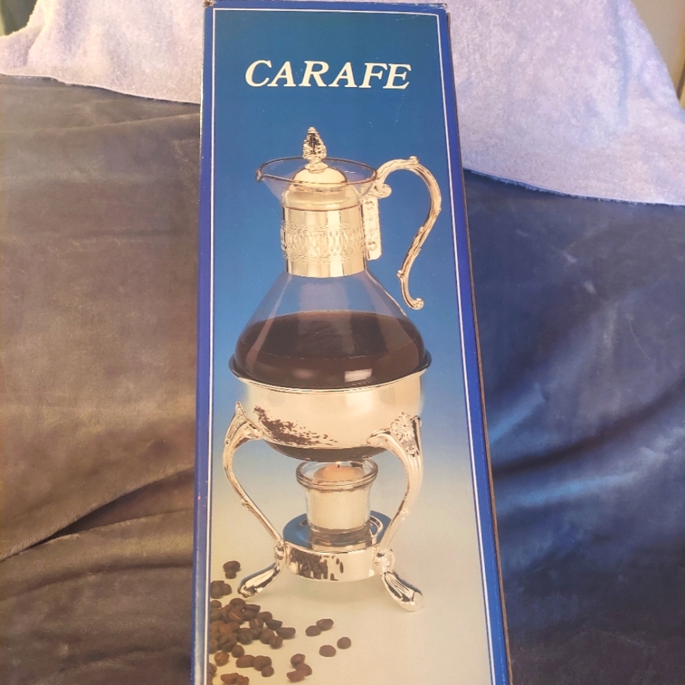 Silver-plated Vintage Coffee Carafe with warmer